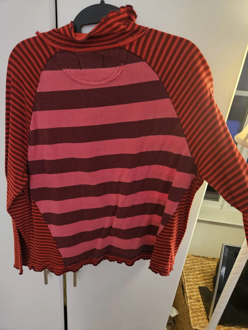 We The Free Punk Pink and Red Striped Long Sleeve Top - Picture 2 of 6